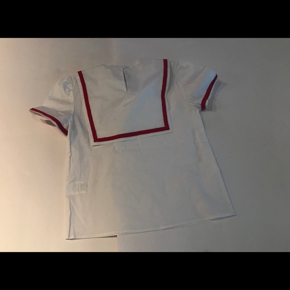 Fish & Kids White/Red Sailor Top Size 6-7Y - Picture 2 of 3